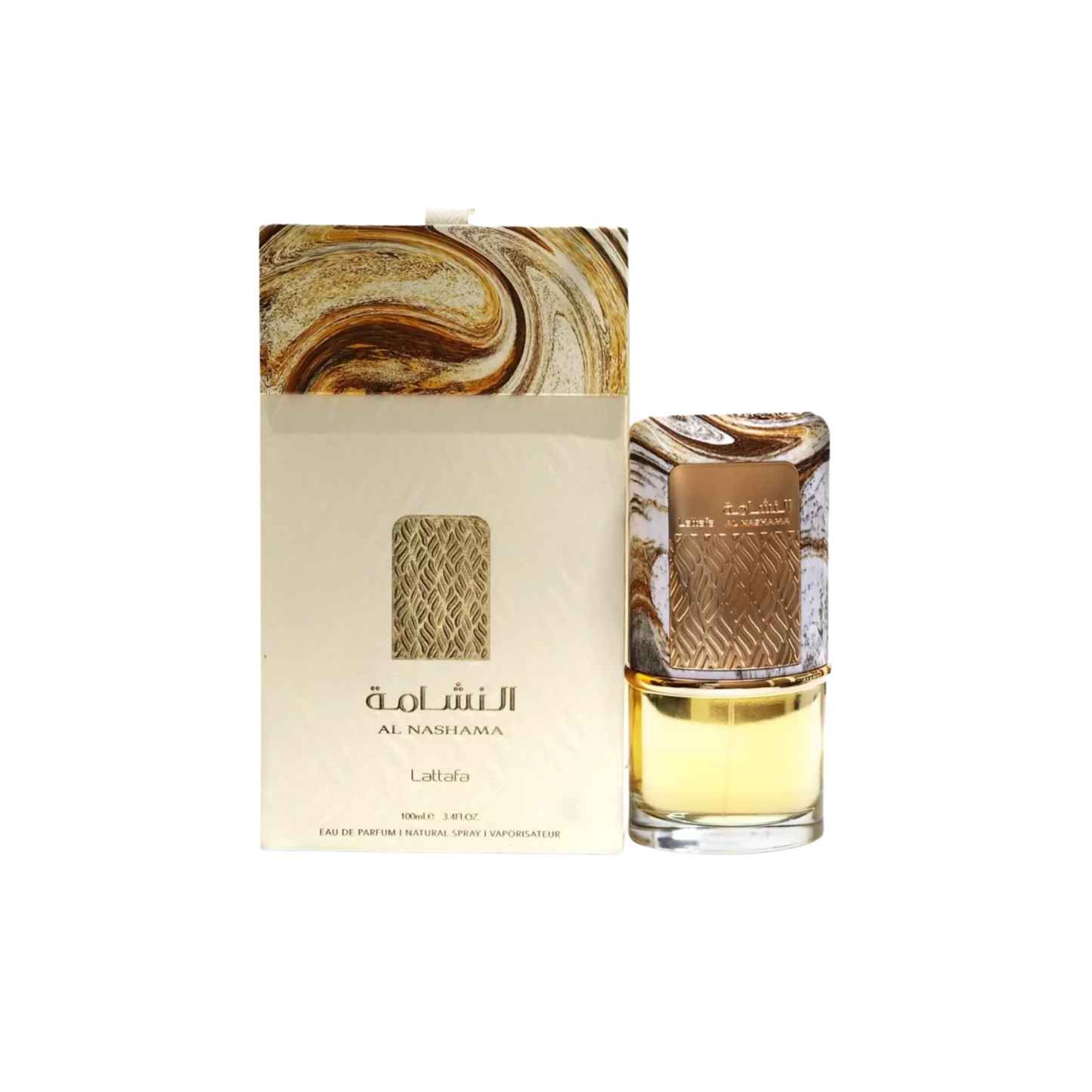 Lattafa Al Nashama Gold EDP 100ml – Luxurious Woody Amber Fragrance for Men